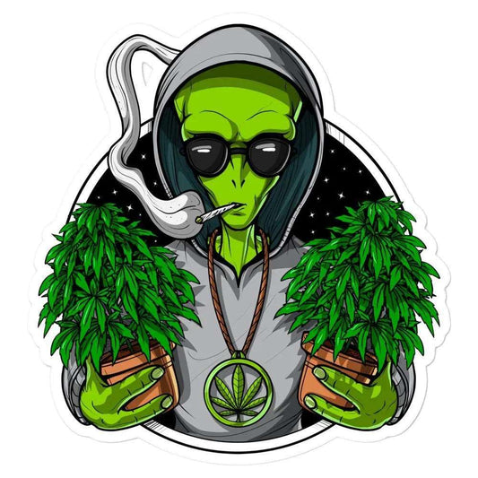 Alien Plants 4" Glossy Vinyl Sticker - Viking Lab Supply