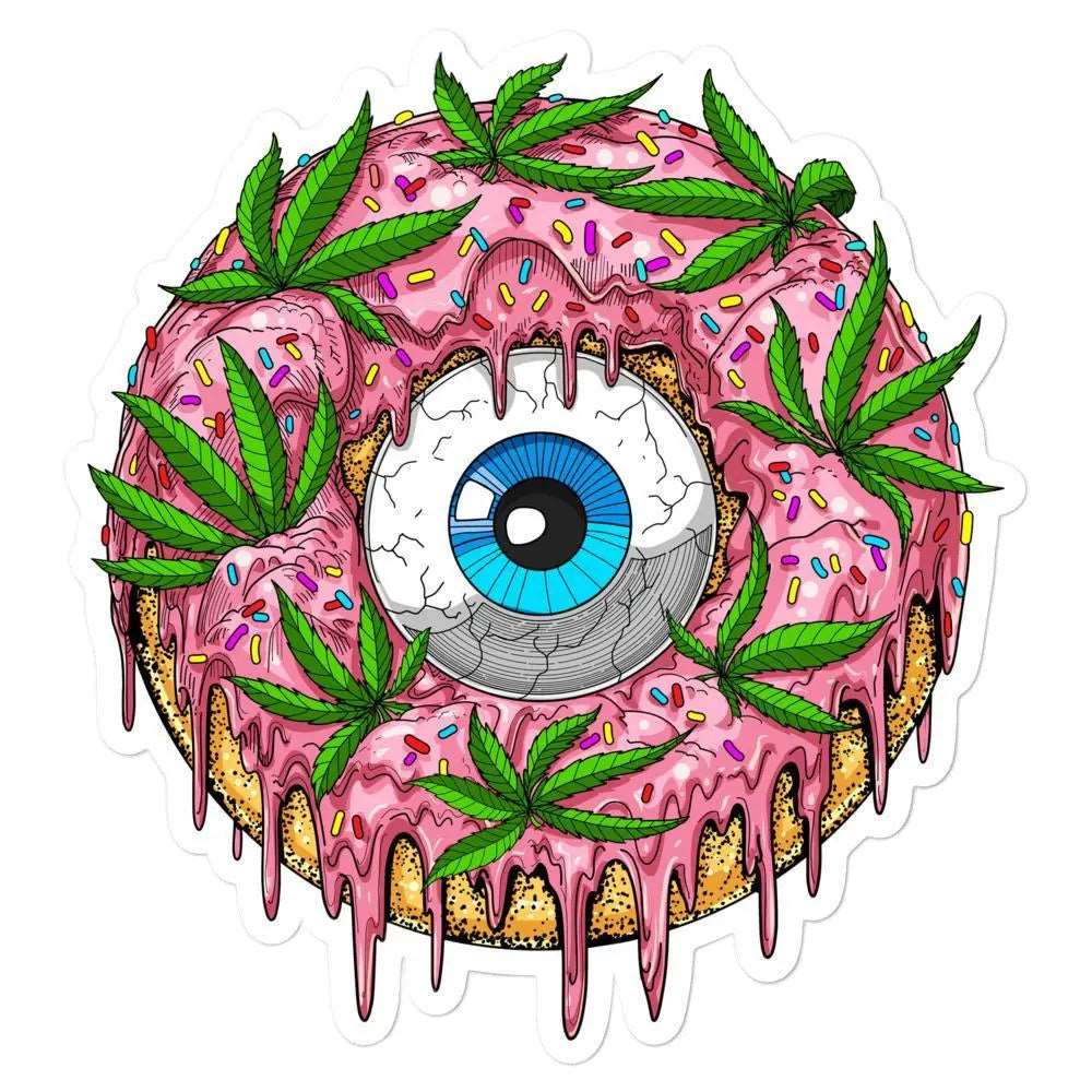 Psychedelic Donut 4" Glossy Vinyl Sticker - Viking Lab Supply