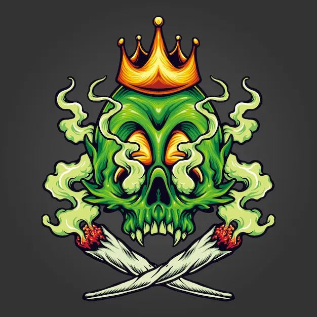 Crown Doobies 4" Glossy Vinyl Sticker - Viking Lab Supply