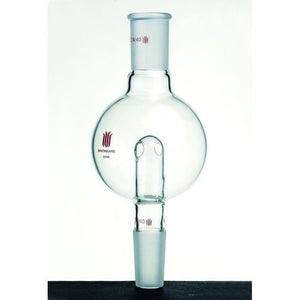 ADAPTER, ANTI-SPLASH, MODIFIED, 24/40, 100mL 100mL Capacity Lower 24/40 joint, Upper 24/40 joint Made of borosilicate glass Hand Made Sold By Viking Lab Supply