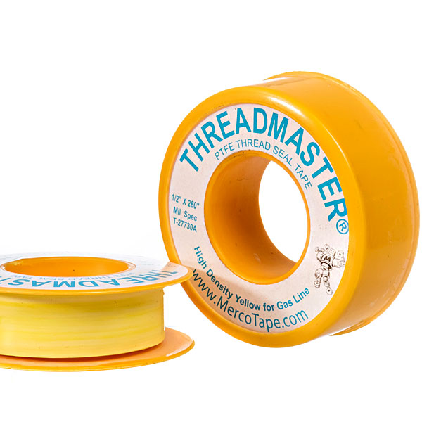 Threadmaster® Threadseal Tape ~ Yellow (for gas lines) High Density