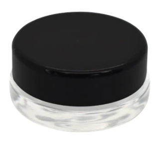 7ml Sauce Jar (Glass) w/Top (Black or White) (100 Pack) with Custom Packaging