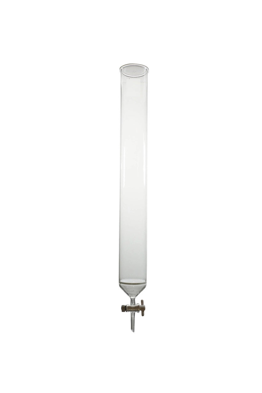 Our Viking Lab Supply Chromatography vacuum column designed to help separate liquid chemical compounds. Chromatography column 3" 10 Micron fritted disc. Chromatography Tube for Pesticide Remediation.