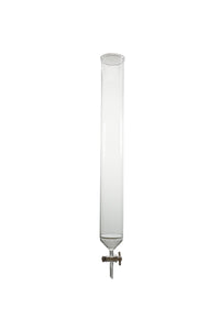 Our Viking Lab Supply Chromatography vacuum column designed to help separate liquid chemical compounds. Chromatography column 3" 10 Micron fritted disc. Chromatography Tube for Pesticide Remediation.